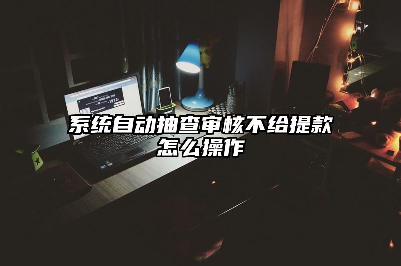 系统自动抽查审核不给提现怎么操作