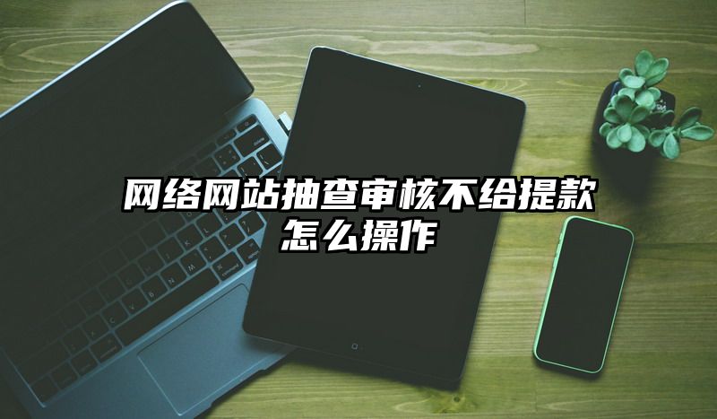 网络网站抽查审核不给提现怎么操作