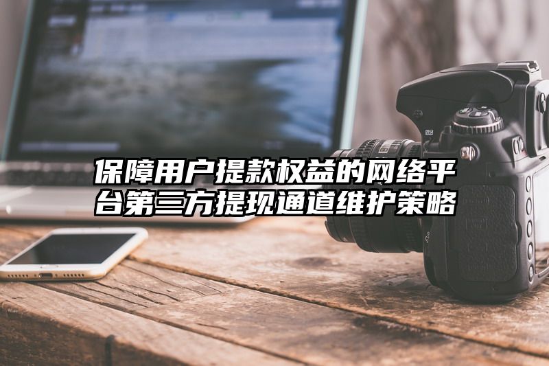 保障用户提现权益的网络平台第三方提现通道维护策略