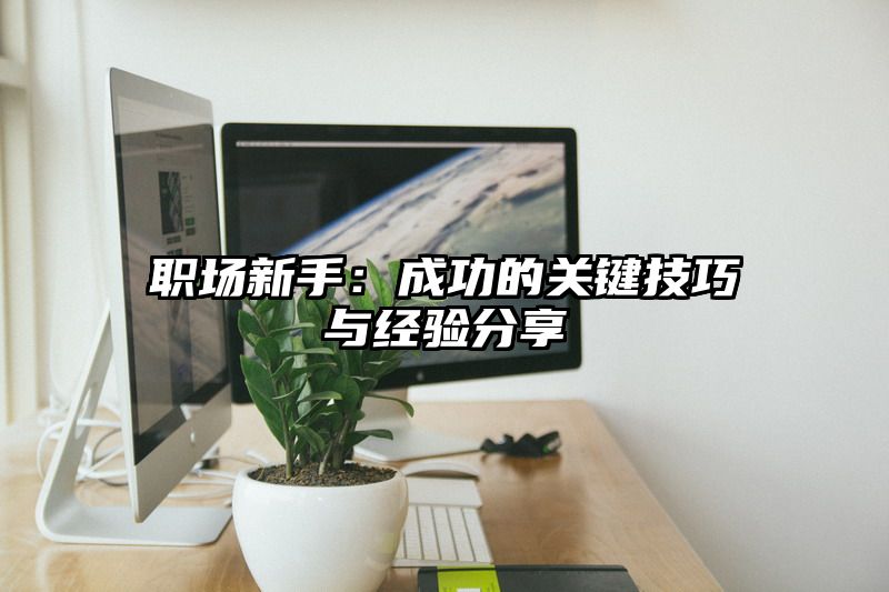 职场新手：成功的关键技巧与经验分享