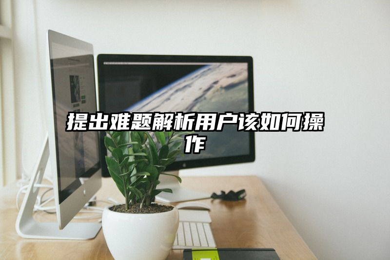 提出难题解析用户该如何操作